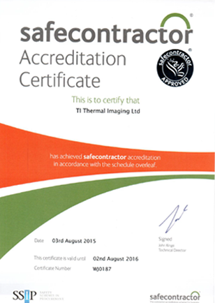 Training Accreditation Ti thermal Imaging Safe Contractor Approved